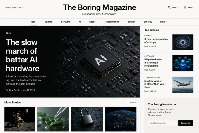 Tech TheBoringMagazine