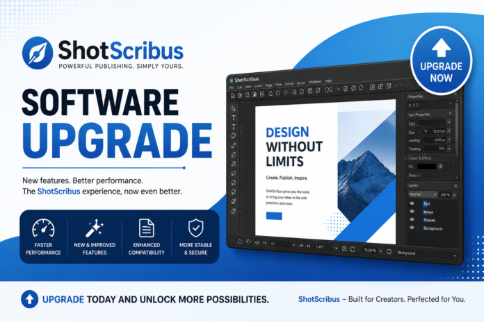 ShotScribus Software Upgrade